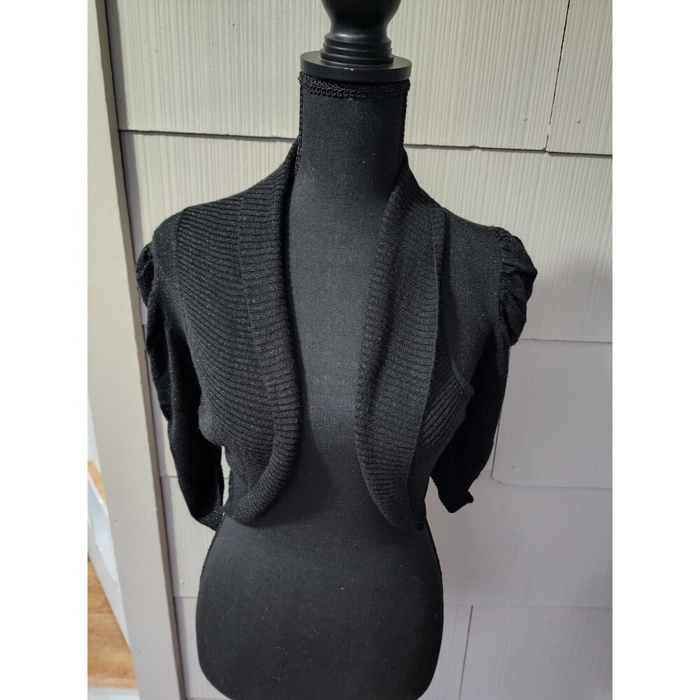 Say What Black Sparkle Cardigan Medium